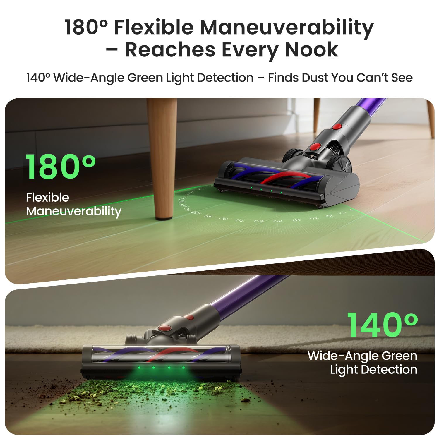 Aspiradora inalámbrica - Aspiradora inalámbrica de 550 W con filtro HEPA-P12 7
