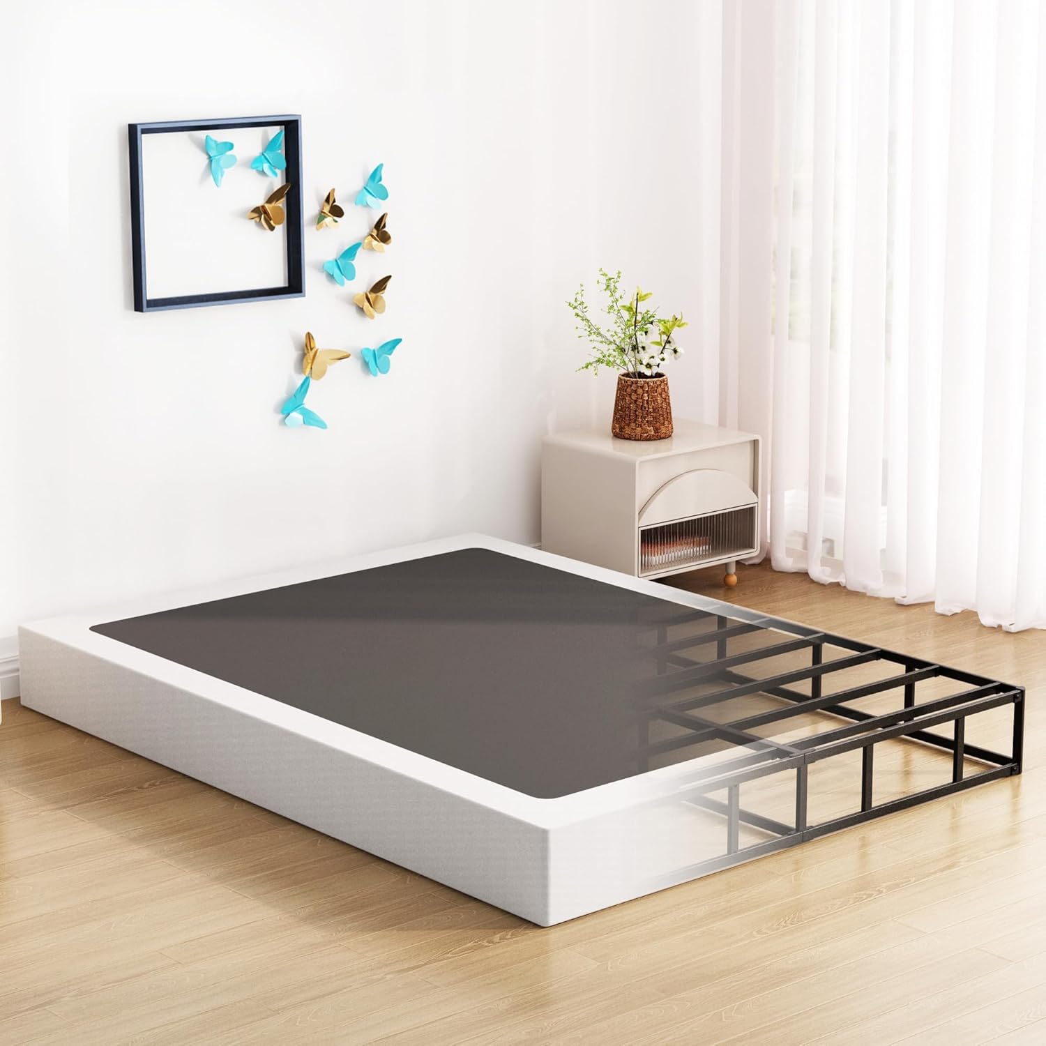 Upcanso King Box Spring Only 9 inch Bed Base, Metal Box
