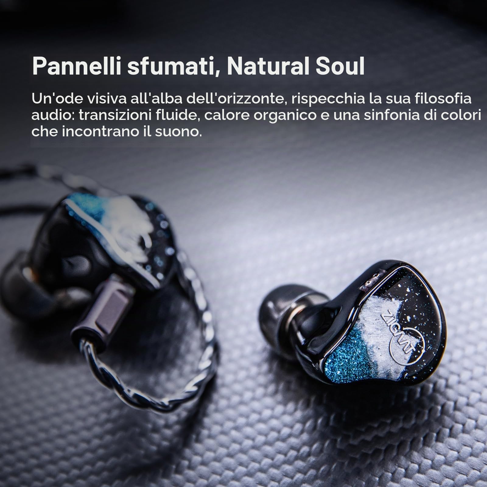 Linsoul ZiiGaat Horizon In Ear Monitor, Cuffie Cablate HiFi 1DD+2BA+2Planar, Cuffie da Studio IEM, Accordatura Bilanciata Naturale con Estensione degli Alti Lisci come il Burro per Musicisti Audiofili