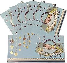 Pack of 20 Colourful Designer Shagun Lifafa/Envelopes for Gifting Money | Baby Shower | Blue
