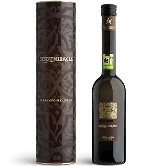 Desert Miracle Organic Olive Oil Extra Virgin, Gourmet Gift Box, 17 fl oz | Moroccan EVOO, Giftable First Cold Pressed Olive Oil Extra Virgin, Smooth & Polyphenol-Rich, Trusted By Award-Winning Chefs