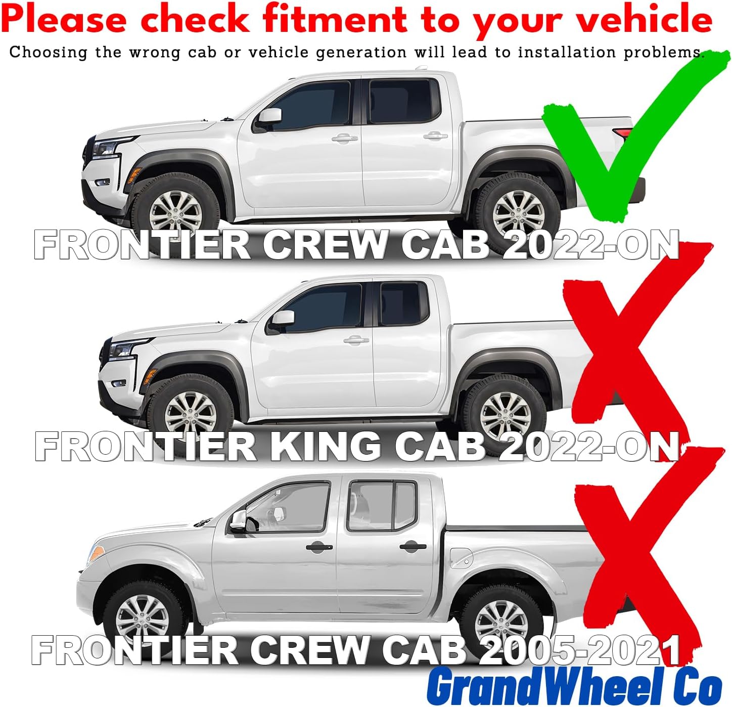 Window Deflectors Smoke Tinted Tape-On Side Window Vent Visor Deflectors Rain Guards Compatible with Nissan Frontier 2022-2026 Crew Cab - 4 pcs. GW1039