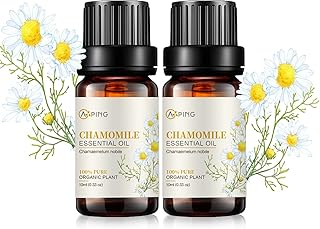 2-Pack Chamomile Essential Oil - 100% Pure Organic Natural Plant (Chamaemelum nobile) Chamomile Oil for Diffuser, Aromatherapy, Spa, Massage, Yoga, Perfume, Body - 2x10ML