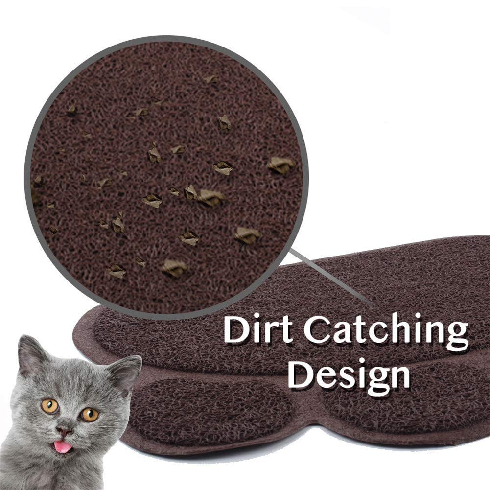 Tappetino Antiscivolo Per Ciotole Animali - 30x40 Cm Marrone, Assorbe Liquidi E Protegge Il Pavimento - Foto 5