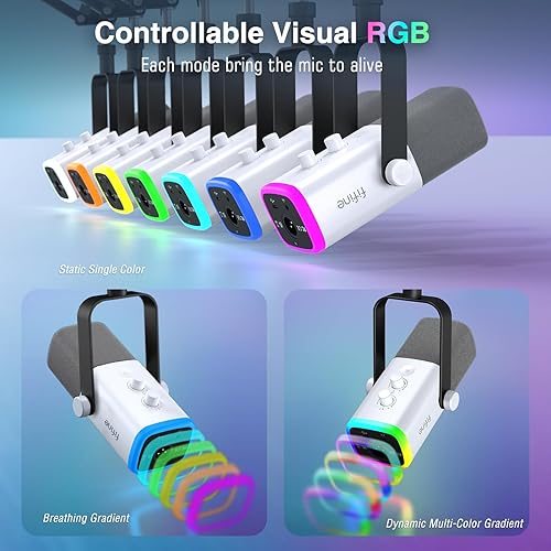 Miniatura 5 de FIFINE Kit de micrófono XLRUSB para juegos, juego de micrófono dinámico de transmisión para PC, micrófono de computadora para grabación de podcasts