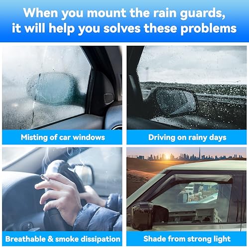 Miniatura 5 de Parasol para ventana de puerta de automóvil, viento, lluvia, sol, humo, deflector, deflector, para Land Rover Defender 90 110 2020-2022, accesorios