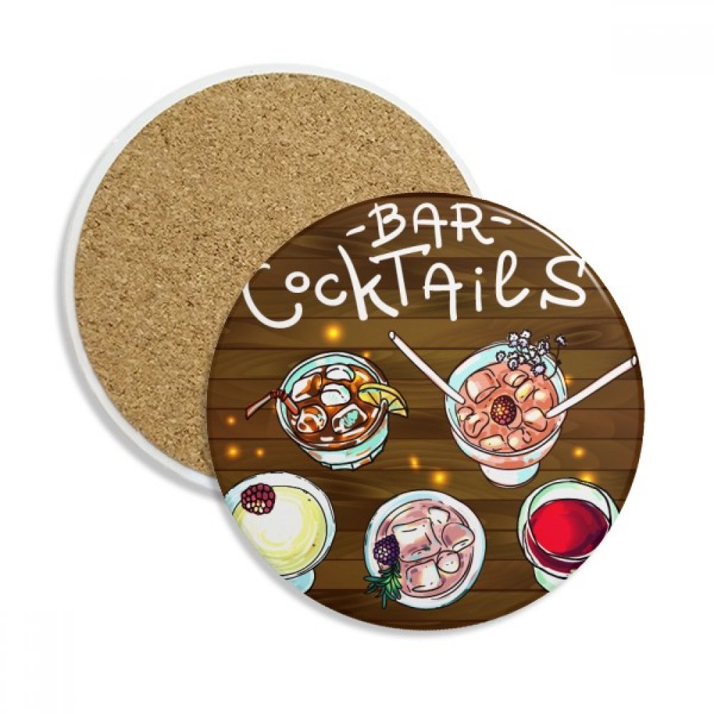 Coaster en céramique pour verre et cocktail | Dessous de verre absorbant multicolor