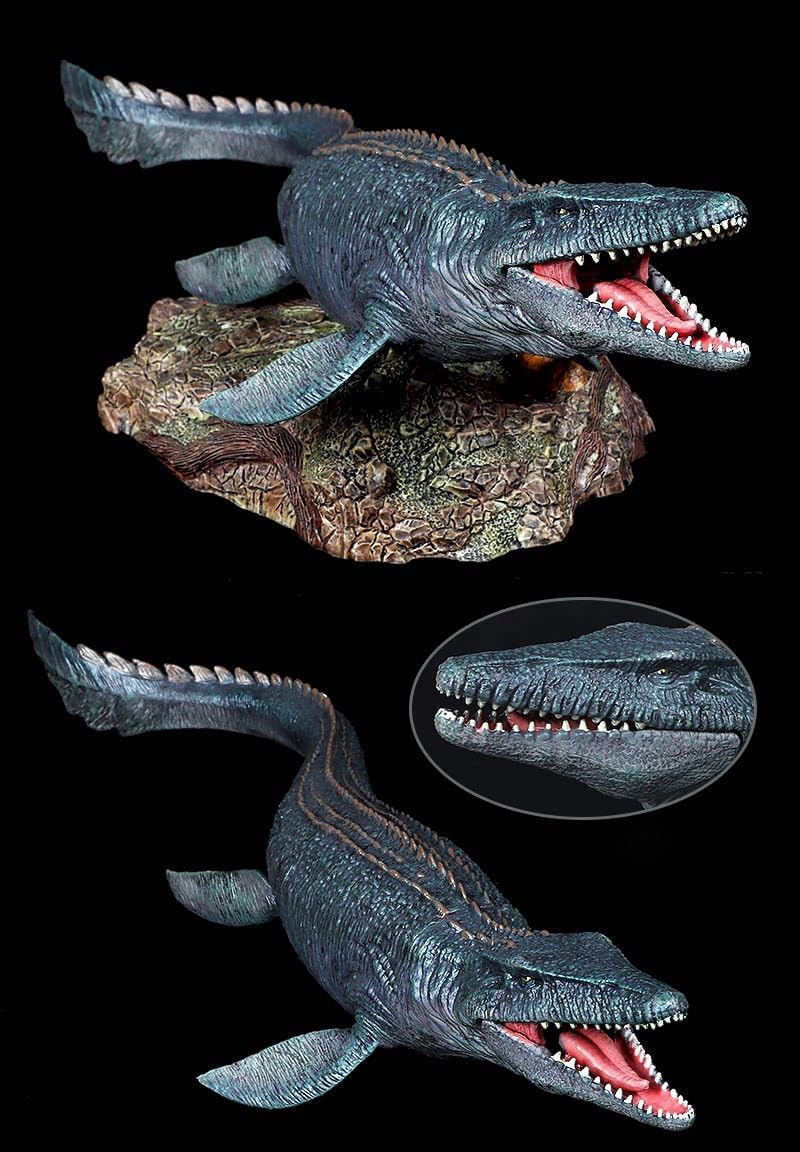 Gemini&Genius Mosasaurus Dinosaur Toy with Movable Jaw, Large Marine Realistically Dinosaur, Ocean Dino World Animal Figure Toy Gift and Party Supplie for Kids