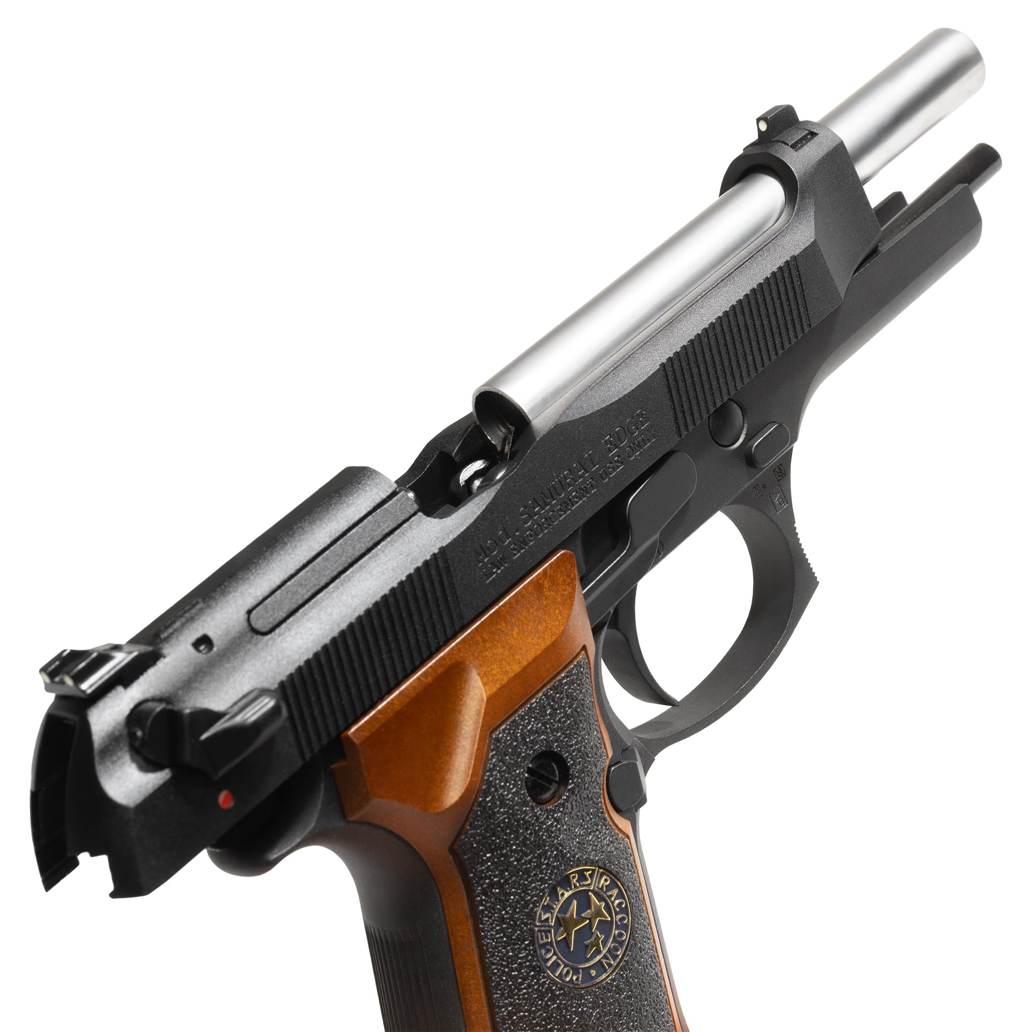Pistola gas scarrellante softair M92 full metal, POTENZA 0,9 JOULE, calibro 6mm, caricatore 27 colpi, hop-up regolabile, sicura/semi-auto, 220mm 950g