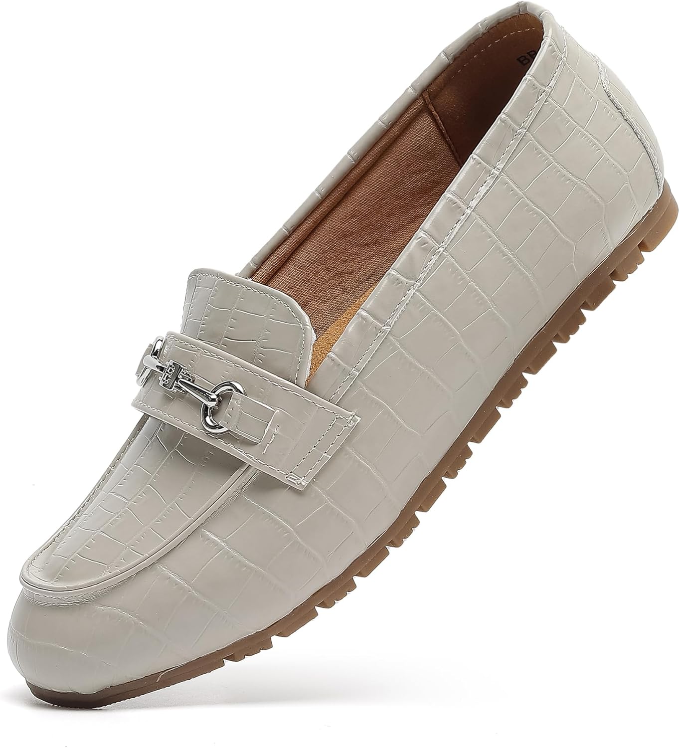 BGSTGUDS Women's Wide Loafers Shoes Cute Dressy Shoes Ladies Comfort Slip Ons Work Shoes