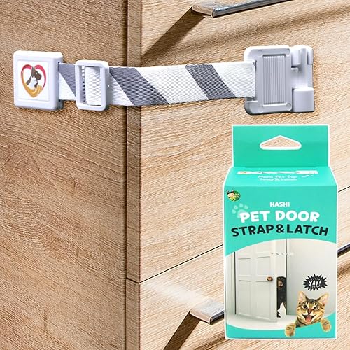 HA SHI Pestillo ajustable para puerta de gato, cerraduras a prueba de niños y mascotas, pestillo ajustable Buddy Pet Stopper, correas de seguridad