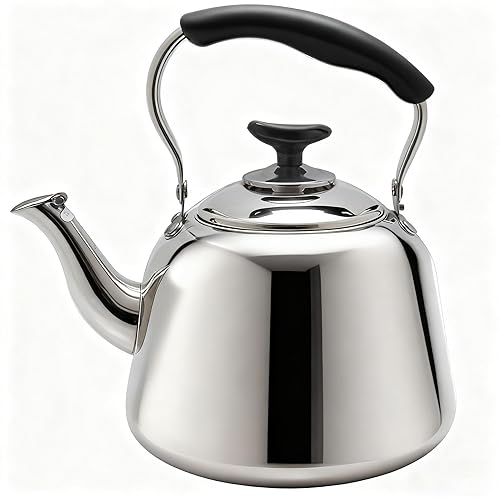 Lily's Home Whistling Tea Kettle for Stovetop, 2 Quart Stainless
