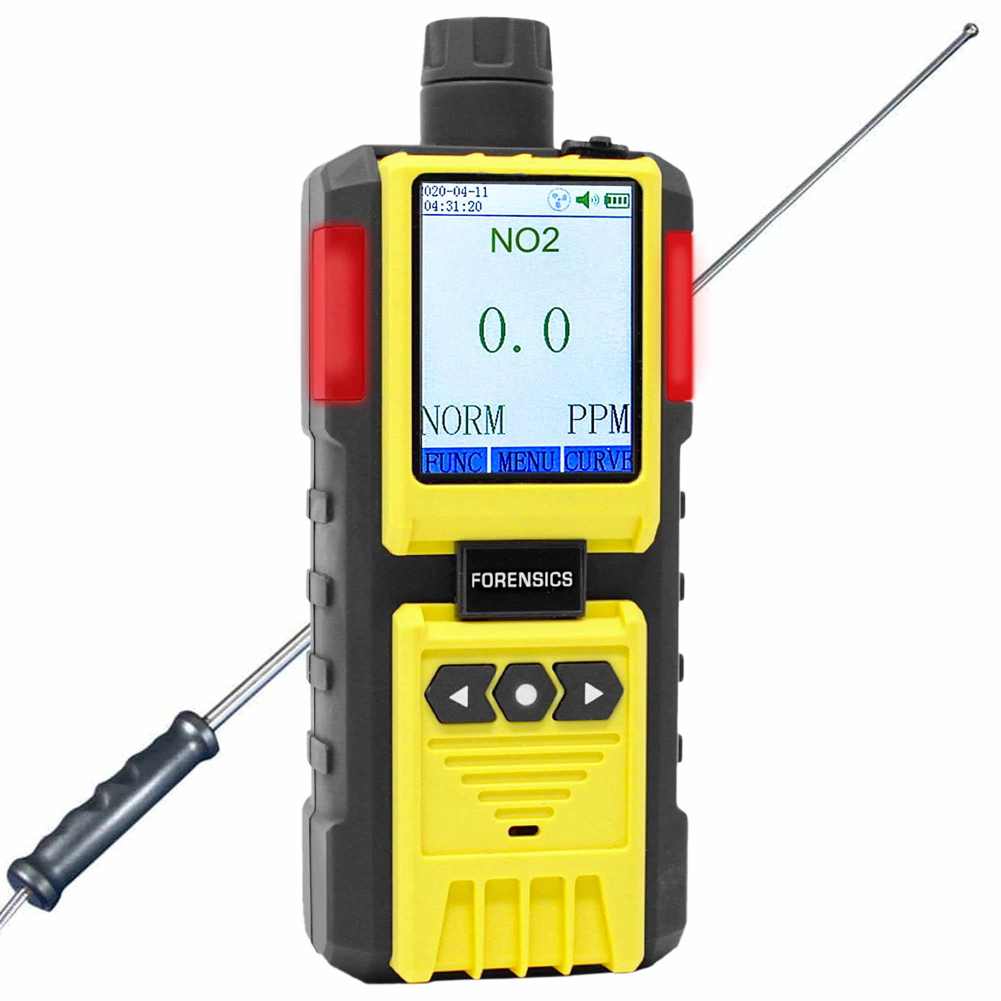 Analizador de Dióxido de Nitrógeno (NO2) | Certificado de Calibración EU | NO2 0–20 ppm | Bomba Integrada y Sonda de 4 Pies