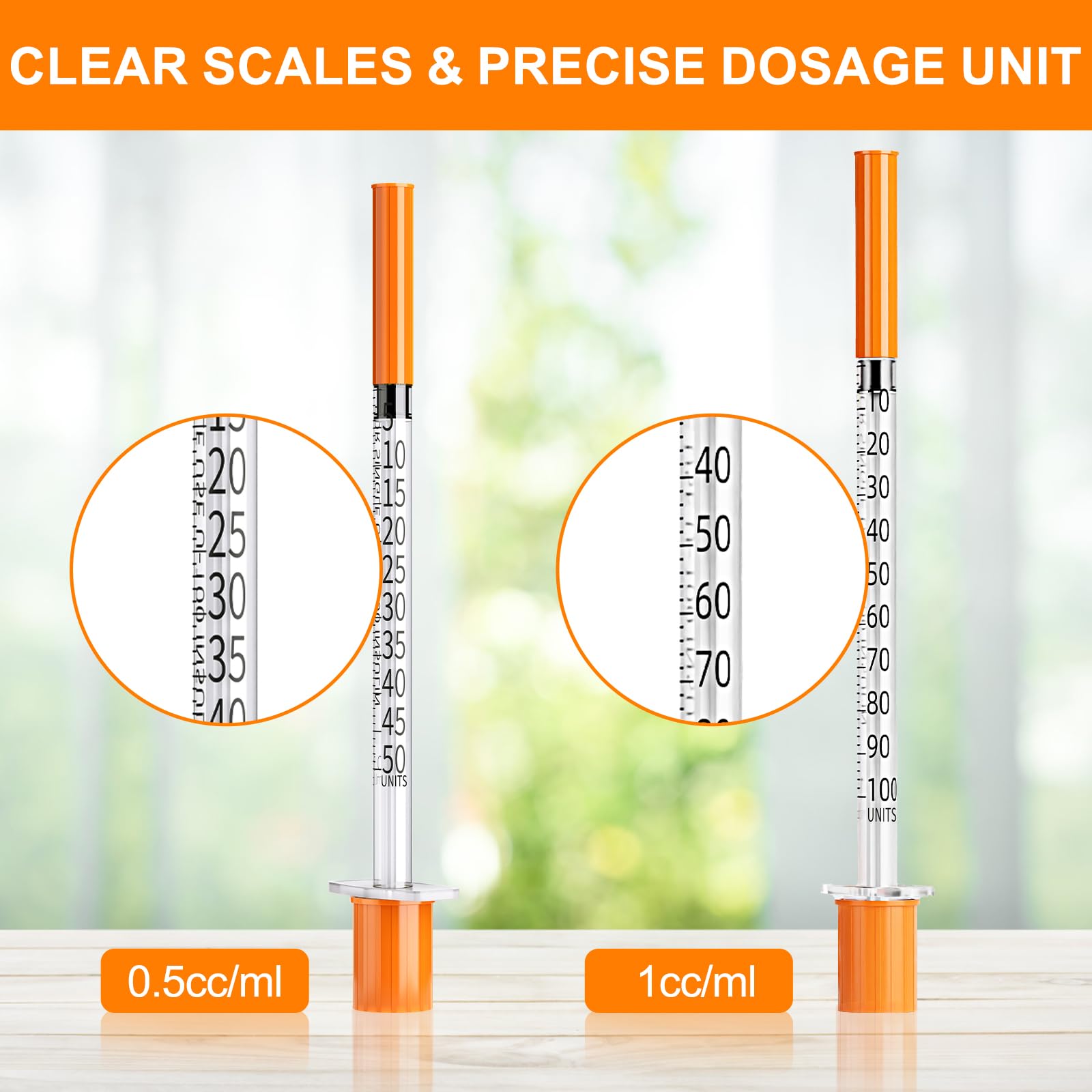 0.5ml 29Ga 1/2" (13mm) Syringes, 0.5ml/cc Disposable Syringe for Industrial Laboratory, Individually Wrapped, 100 Pack — Amazon image 4