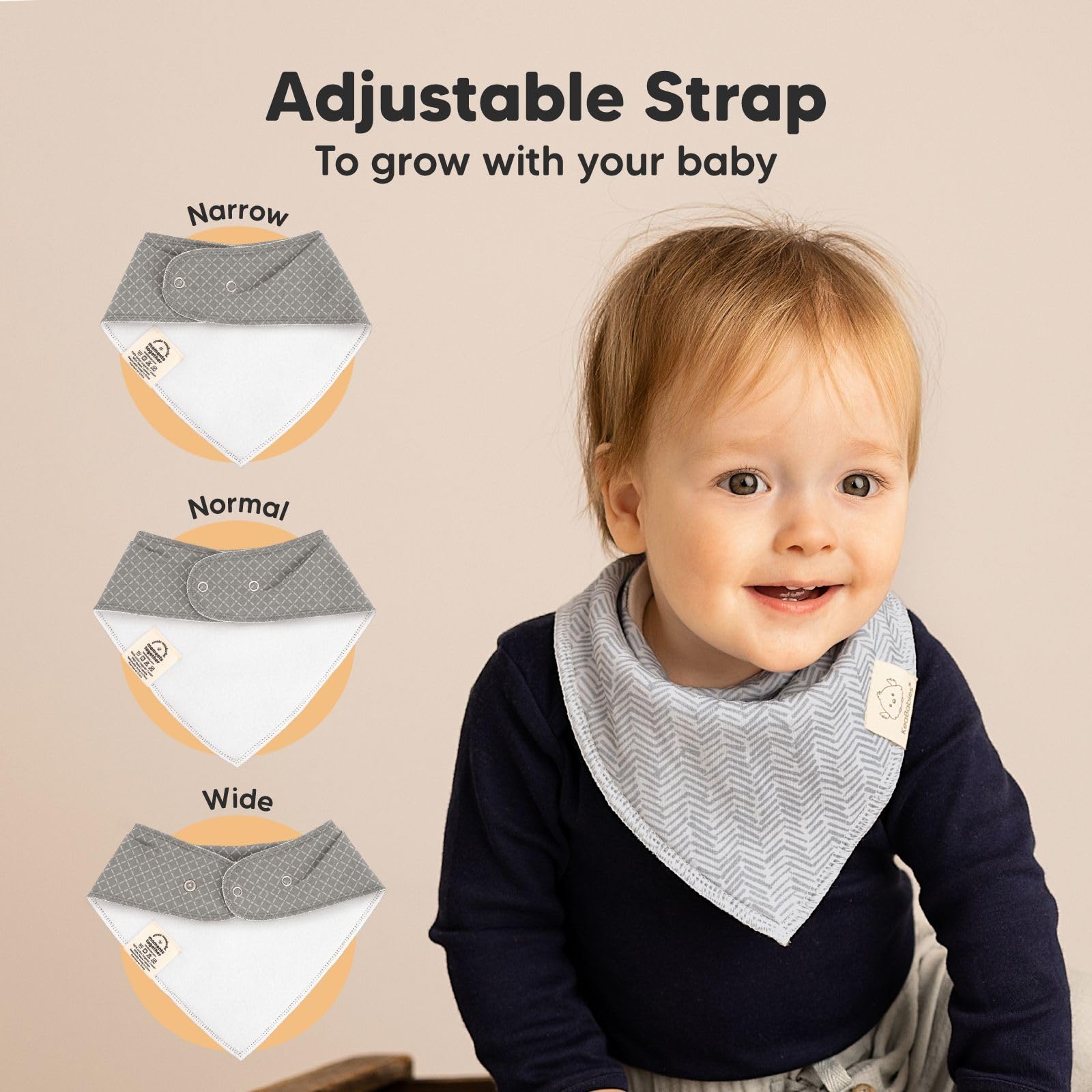 KeaBabies Zestaw 8 trójkątnych chusteczek dla niemowląt Chłopiec, Dziewczynka - Unisex śliniaki, Super chłonne chusty dziecięce, śliniaczki dziecięce z bawełny organicznej, bandany dla niemowląt