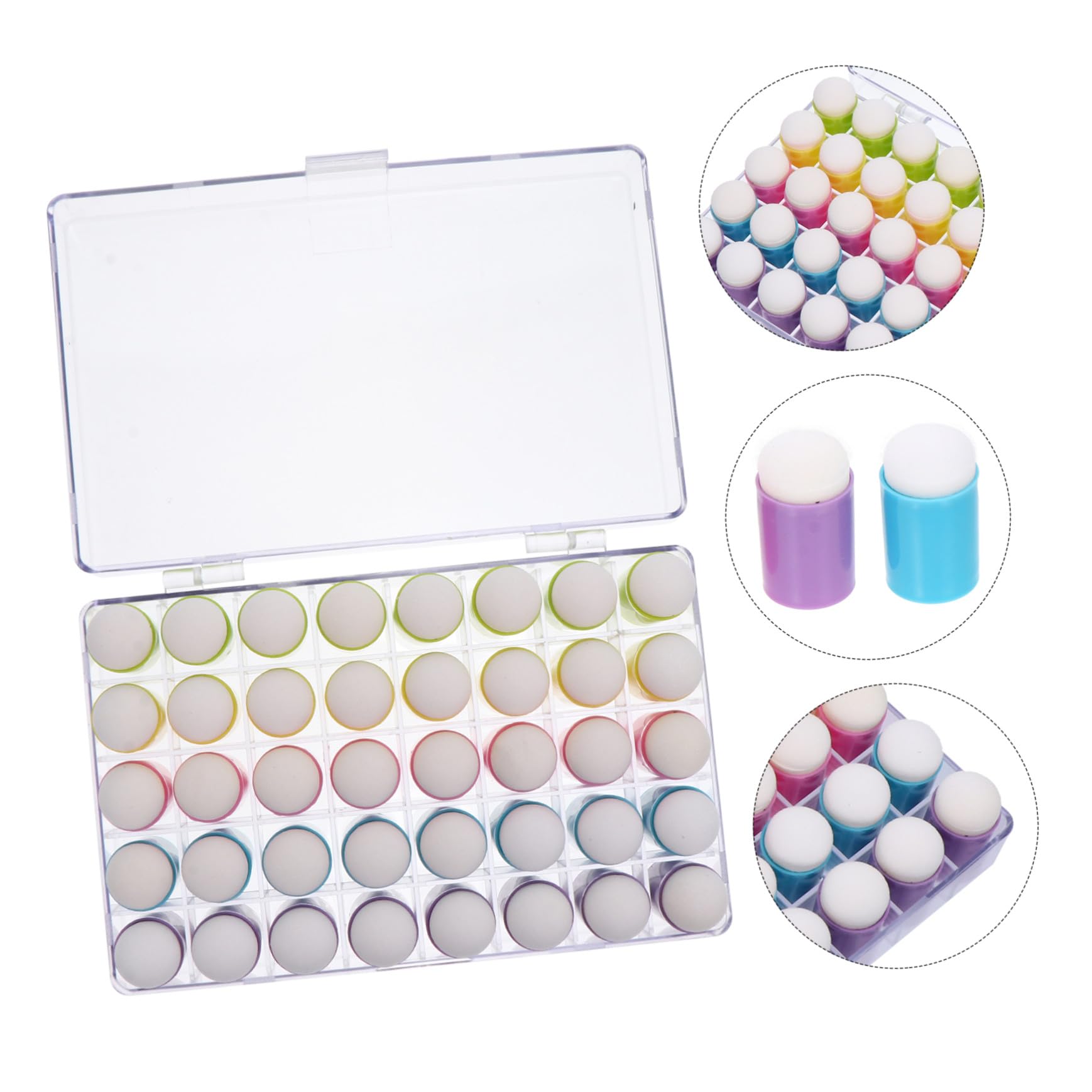 Fundas de Esponja para Pintar Dedos 40 Piezas Niños Multicolor DIY Manualidades Pintura Juego Artístico Infantil Obsequio Creativo Colegio Hogar Color Aleatorio