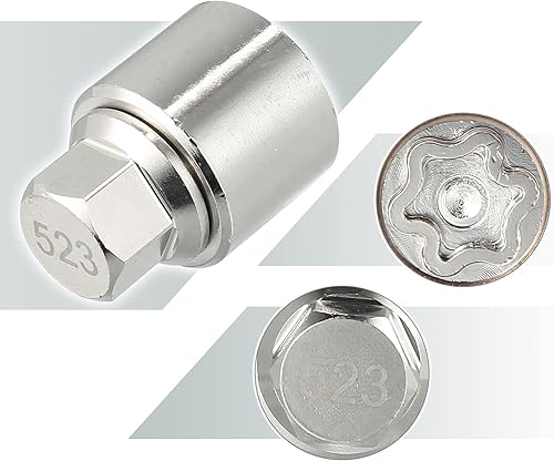 Miniatura 5 de X AUTOHAUX 523 Llave de bloqueo de rueda de metal para coche, tuerca antirrobo, llave de bloqueo de rueda para VW Touareg Scirocco Magotan Phaeton