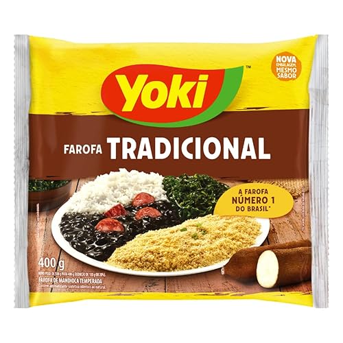 Yoki Harina de Yuca Sazonada  Farofa Tradicional Pronta Temperada Yoki 14.11 oz