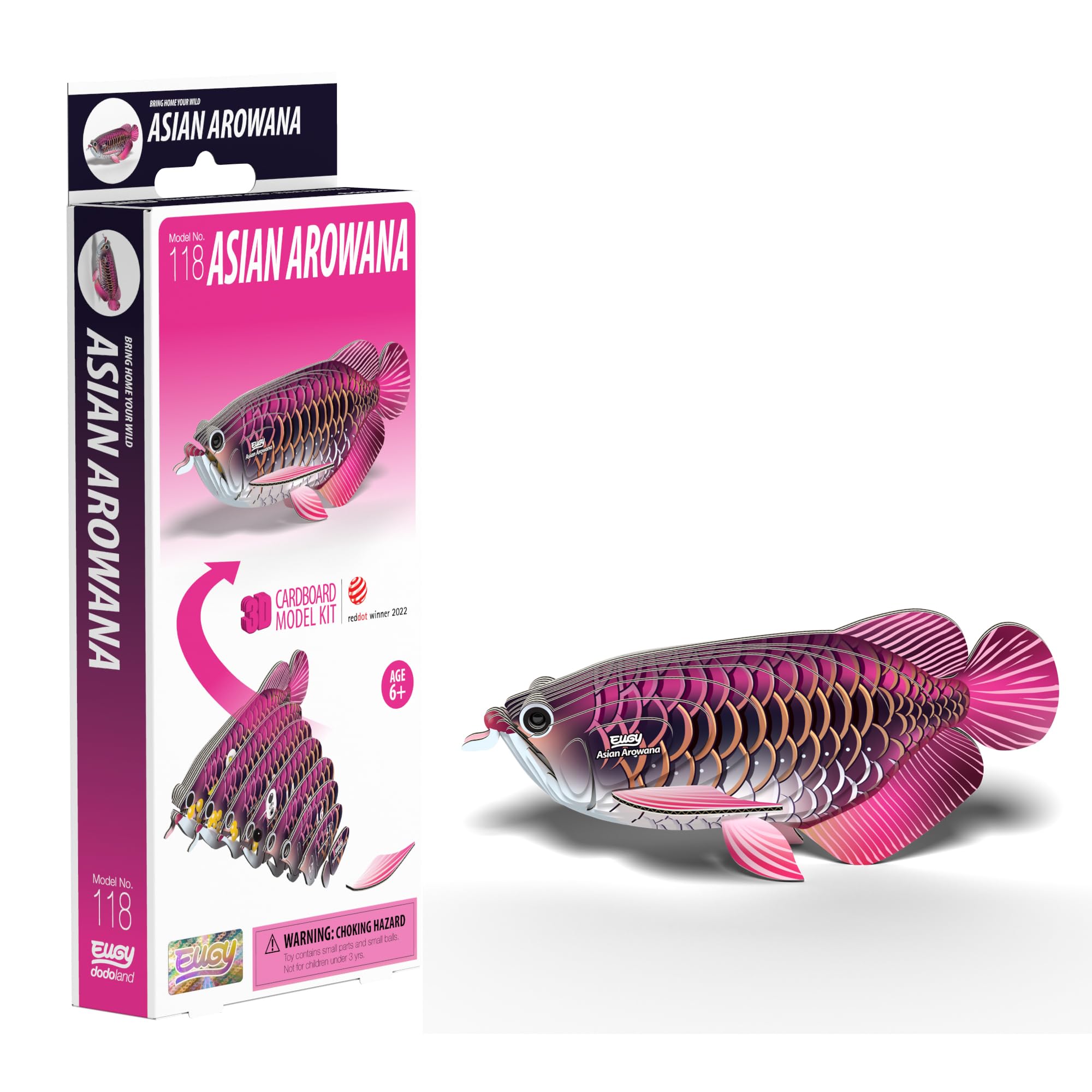 EUGY Asian Arowana 3D Model Craft Kit