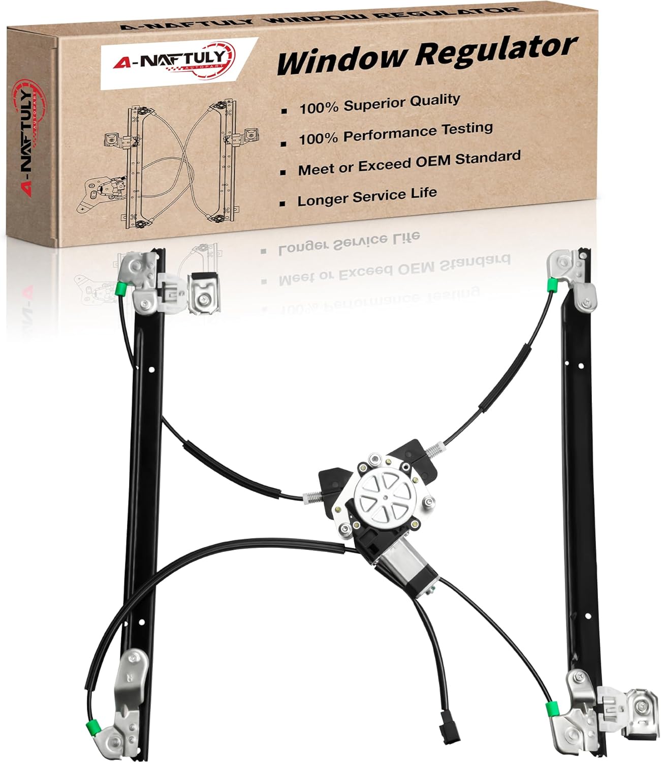 741-535 Power Window Regulator and Motor Front Passenger Side Compatible with 2004 2005 2006 2007 Dodge Caravan, Grand Caravan & Chrysler Town and Country Window Lift Assembly