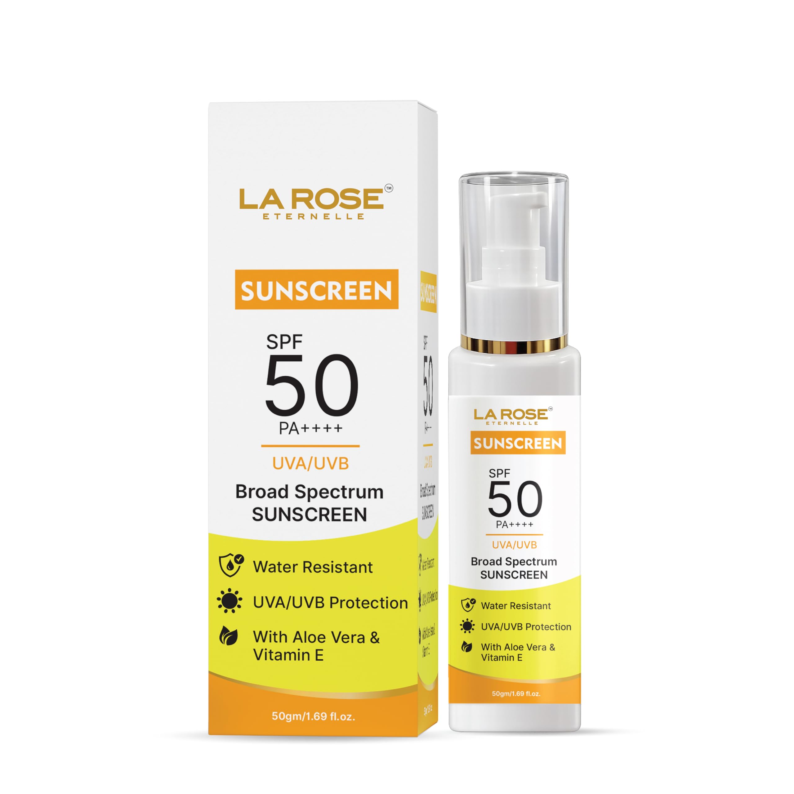 Sunscreen SPF 50 PA++++, Broad Spectrum UVA/UVB Protection, Water Resistant, with Aloe Vera & Vitamin E (50 GM)-picture-17