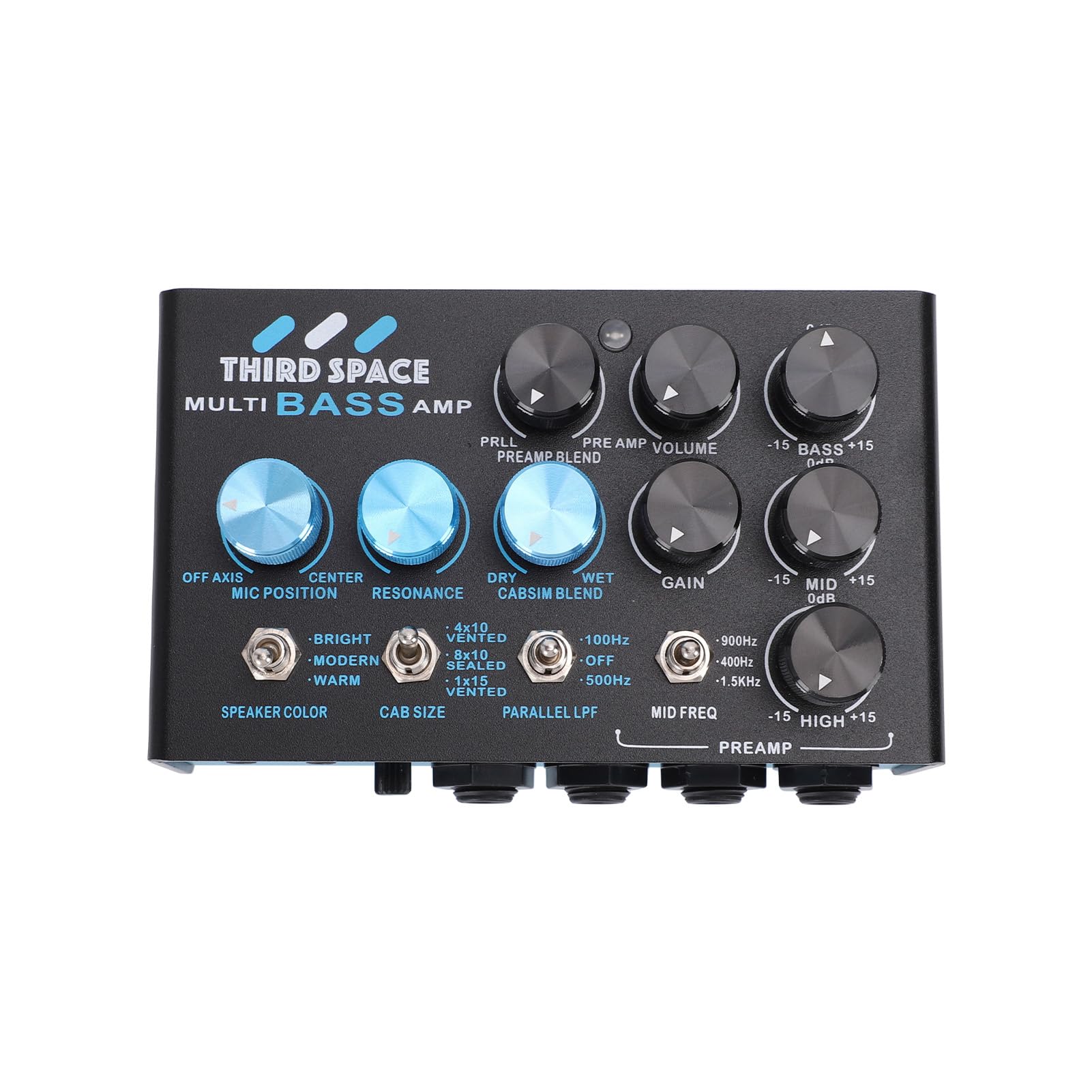 Pedale Multieffetto per Basso, Processore Multieffetto Professionale, Pedali per Basso con Preamplificatore, Equalizzatore a 3 Bande, Catena di Segnali Parallela, Loop FX, Simulatore di