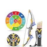 Kids Bow and Arrow Set LED Light Up Archery Set with 10 Suction Cup Arrows, 2 Archery Targets Indoor Outdoor Games for Kids Ages 4-8 8-12 Birthday Gifts Toys for 5 6 7 8 9 10 11 12 Year Old Boys Girls