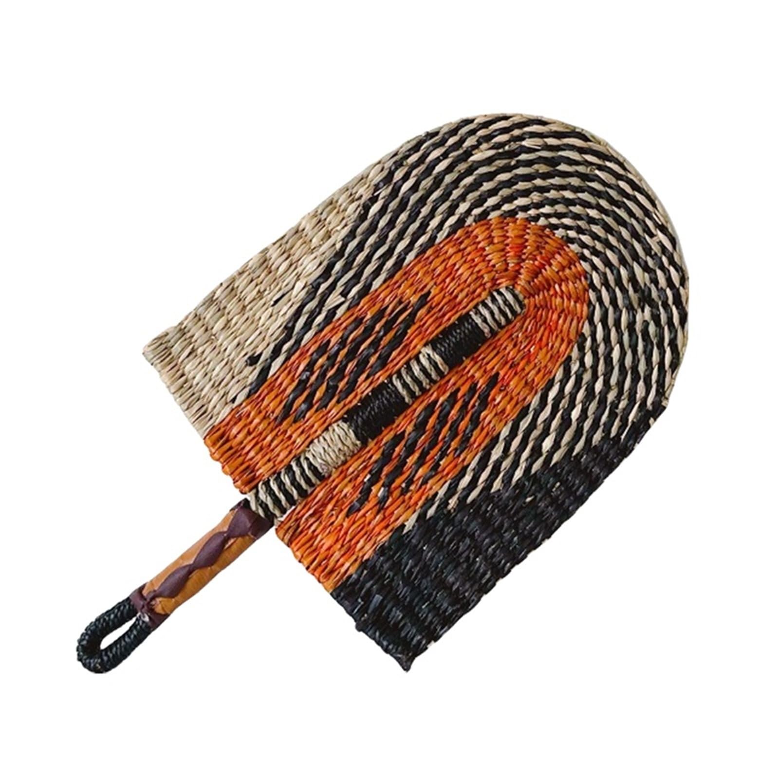 WJLYDM Summer Cooling Cattail Fan Straw Handwoven Grass Home Wall Hanging Decoration Crafts(Color 15)