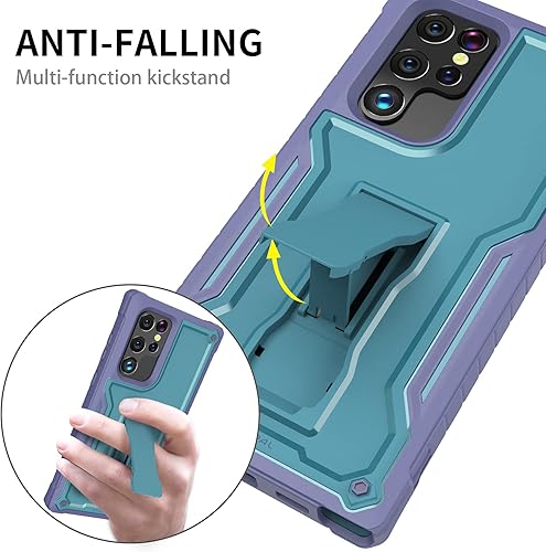 Miniatura 65 de DUOPAL Funda para Samsung Galaxy S22 Ultra 5G (no es compatible con teléfonos no Plus o Plus), protección de grado militar a prueba de golpes, Negro