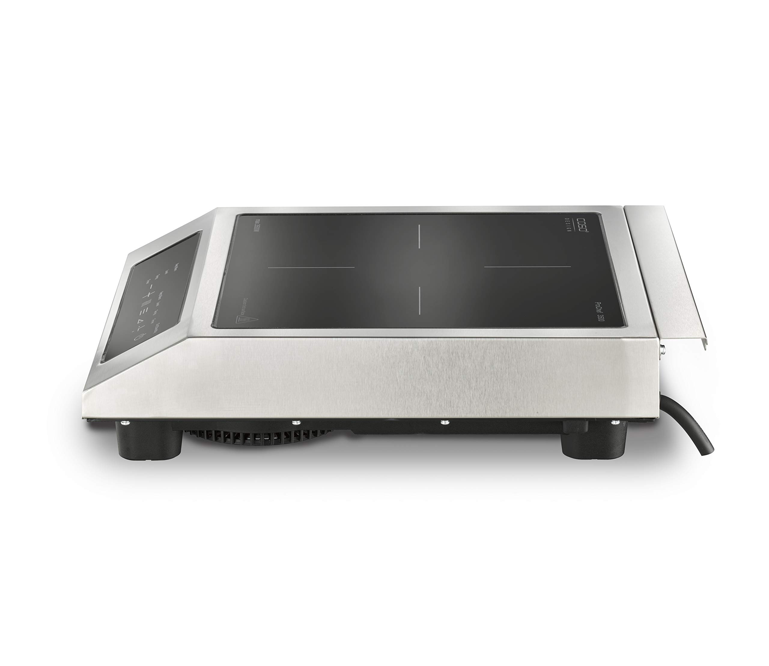CASO ProChef 3500 - Mobiles Einzel- Induktionskochfeld, 3500 Watt, Temperatur 60-240°C, Kochplatte mit Timer- & Warmhalte-Funktion, 12 Leistungsstufen, Edelstahlgehäuse, für Topfgrößen 12-27cm
