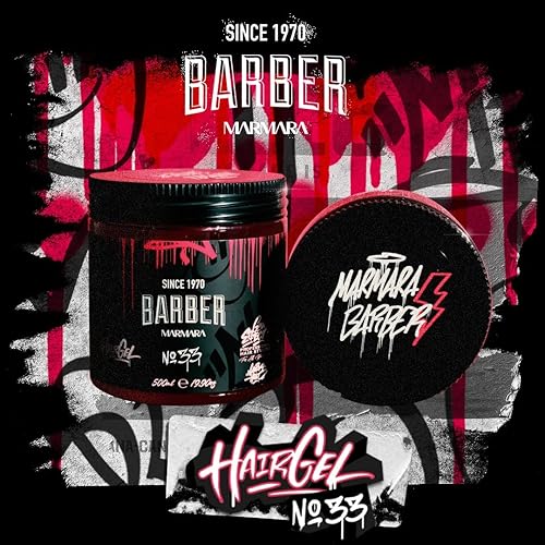 Miniatura 5 de BARBER MARMARA No.33 Hair Styling Gel 500 ml  Men's Hair Gel  Strong Hold  No Gluing and No Residue  Alcohol Free  Fresh Fragrance  Hair Gel  Wet