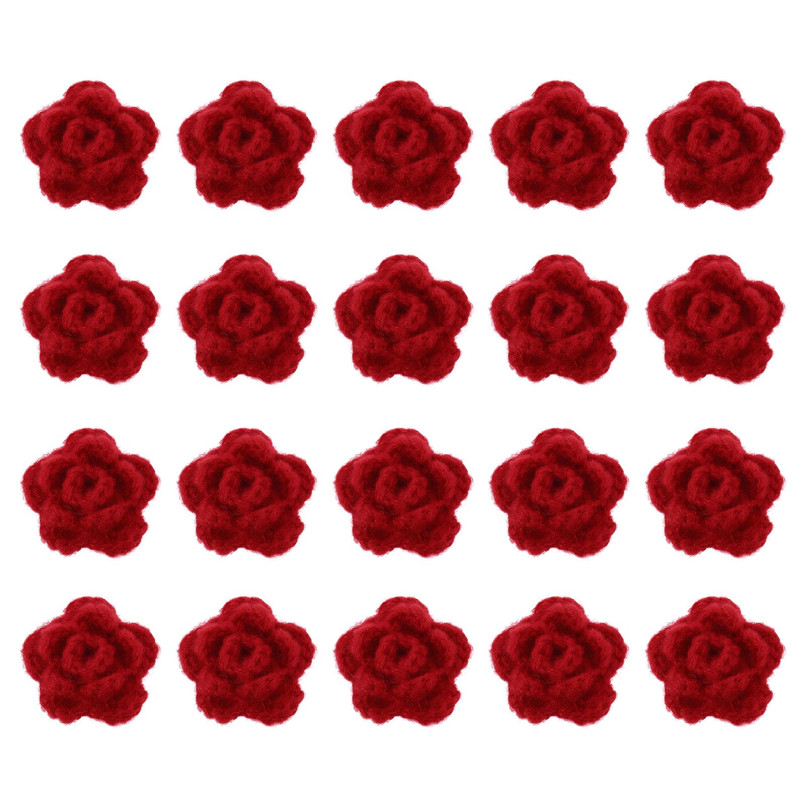 Flores de ganchillo bordadas de 50 mm para decorar ropa y sombreros