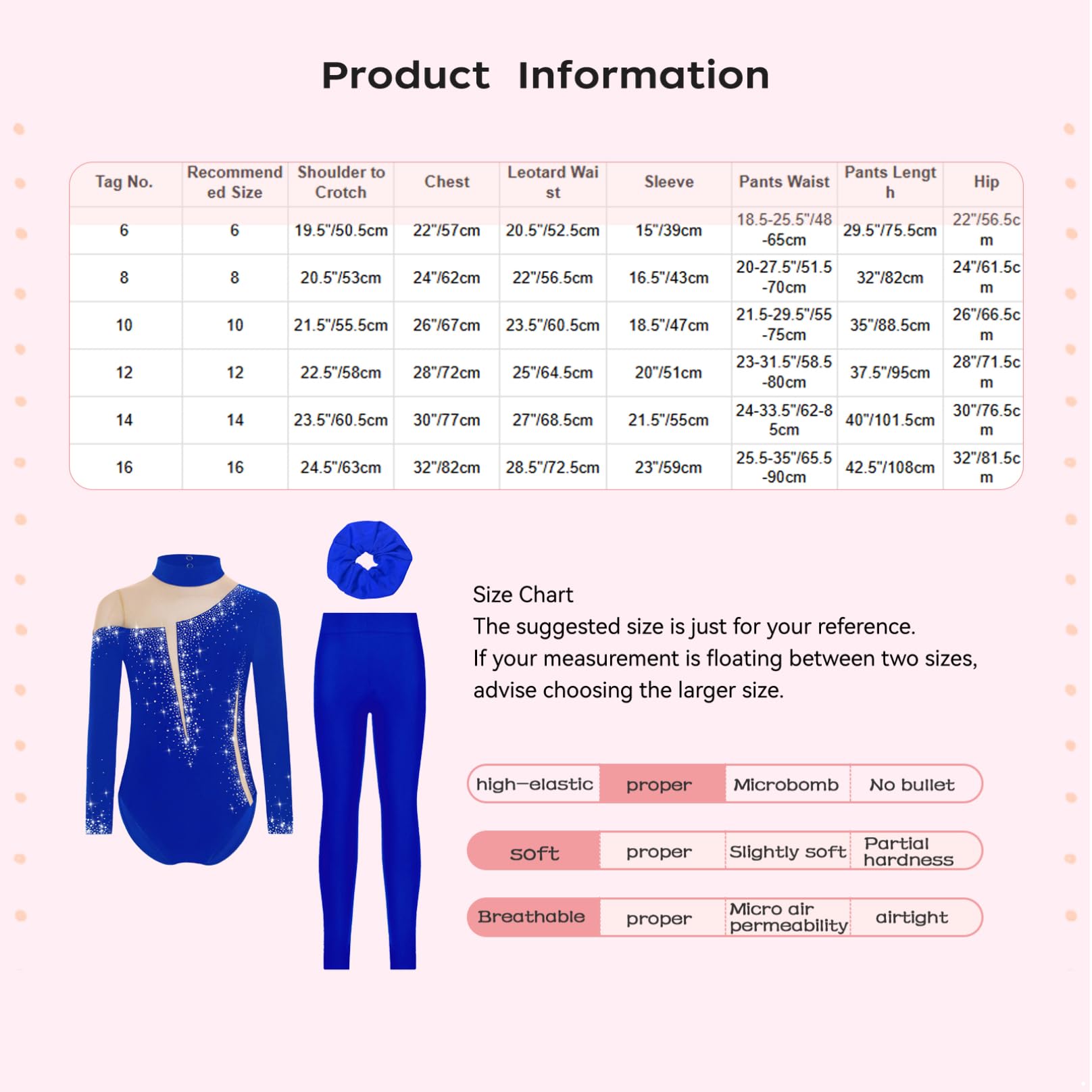 MSemis Body Ginnastica Artistica Bambina con Leggings Lunghi e Fascia Balletto Leotards Body Danza Classica Jumpsuit Tutina Tuta da Pattinaggio Artistico Dancewear