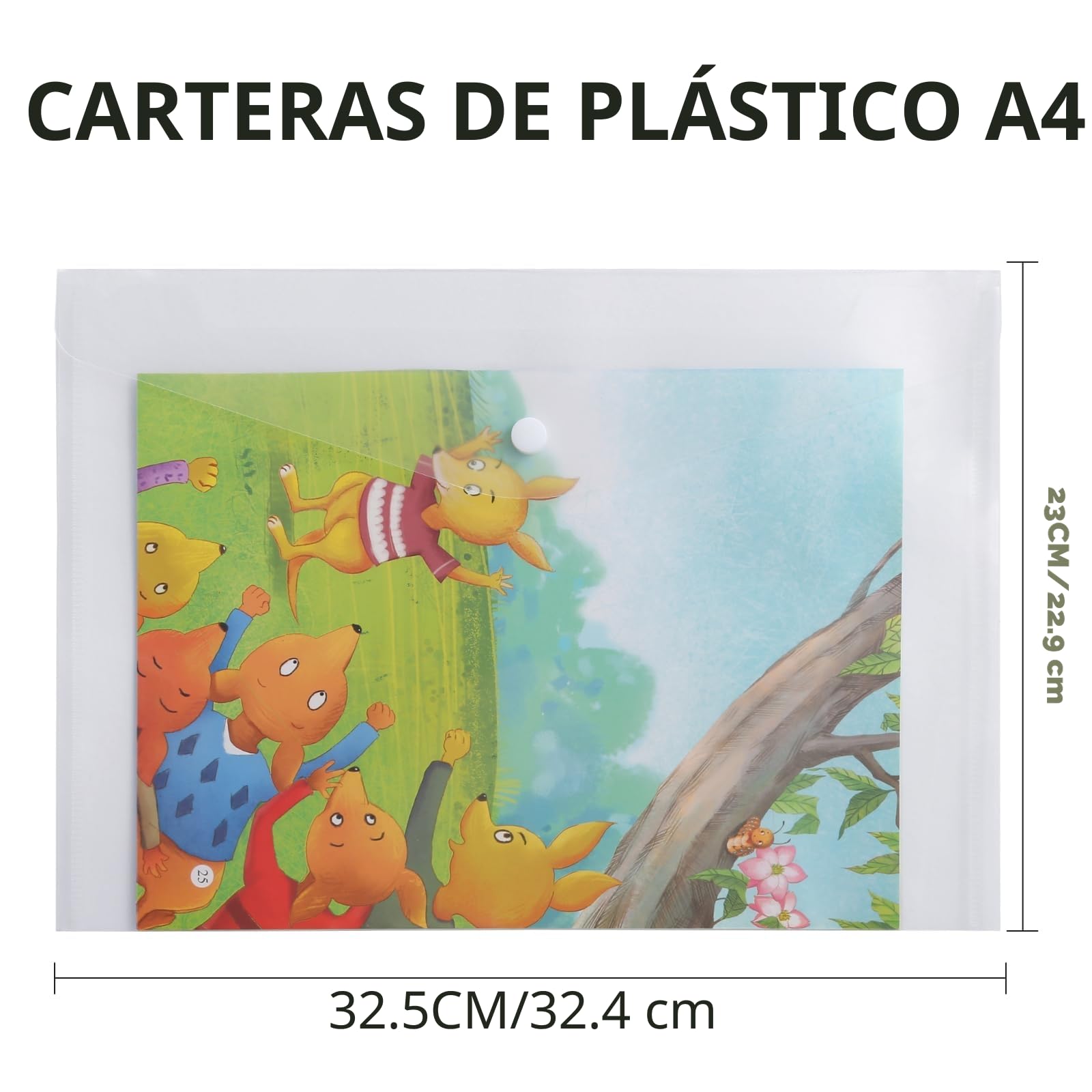 CRESZZLE 20 fundas plastico a4 transparente, plasticos archivador, folders transparentes a4 - Utilizado para la vida diaria y viajes, adecuado para estudiantes, profesores, etc.
