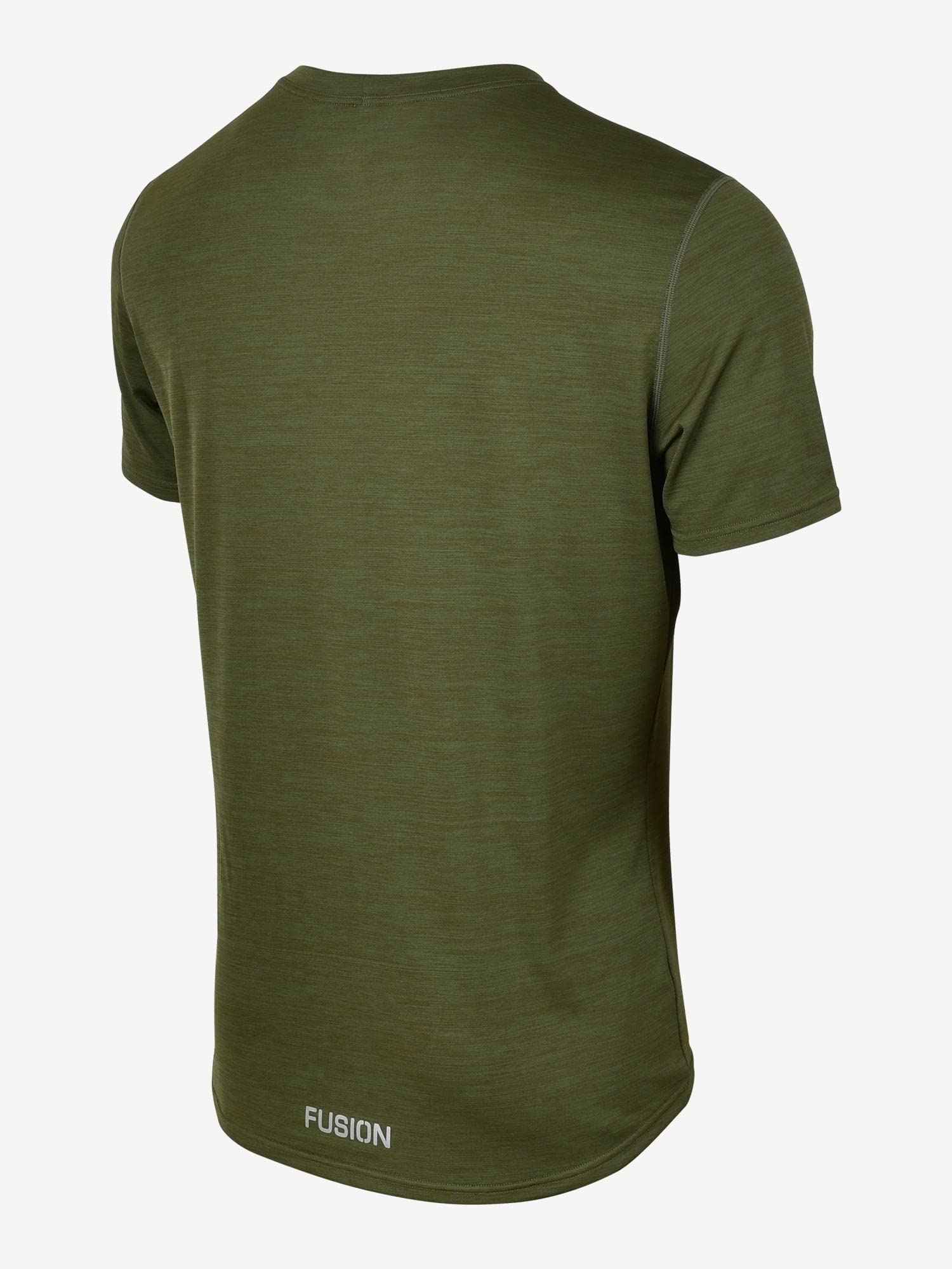 FUSION Mens C3 T-Shirt Laufshirt Herren Trainings Shirt unglaublich weich, atmungsaktiv, schnell trocknend Grün-Melange M