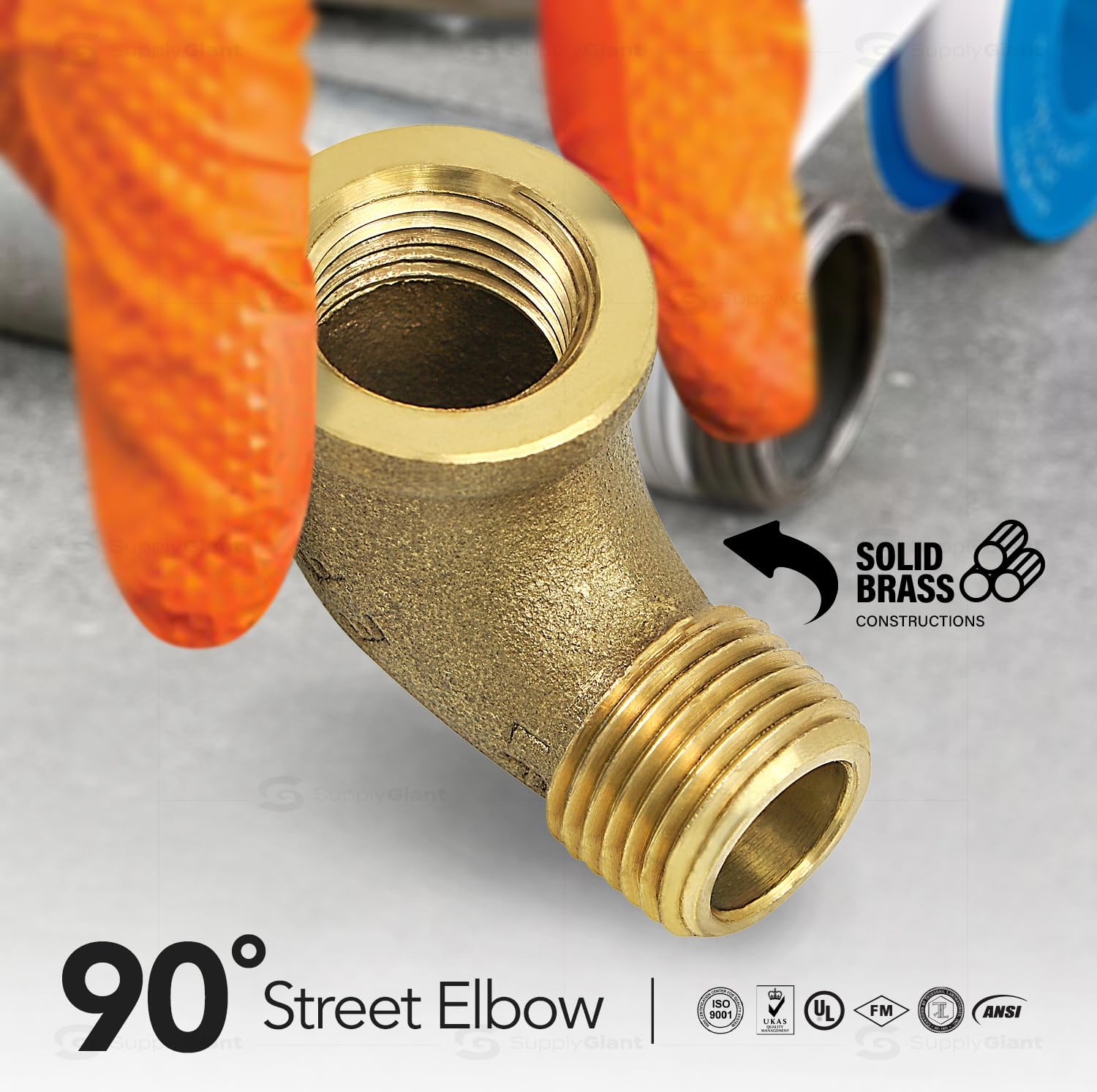 Everflow BRSN0100-NL 1-Inch Brass Street Elbow 90 Degrees with Male & Female National Pipe Taper Threaded Fittings Brass Construction Higher Corrosion Resistance Economical & Easy to Install