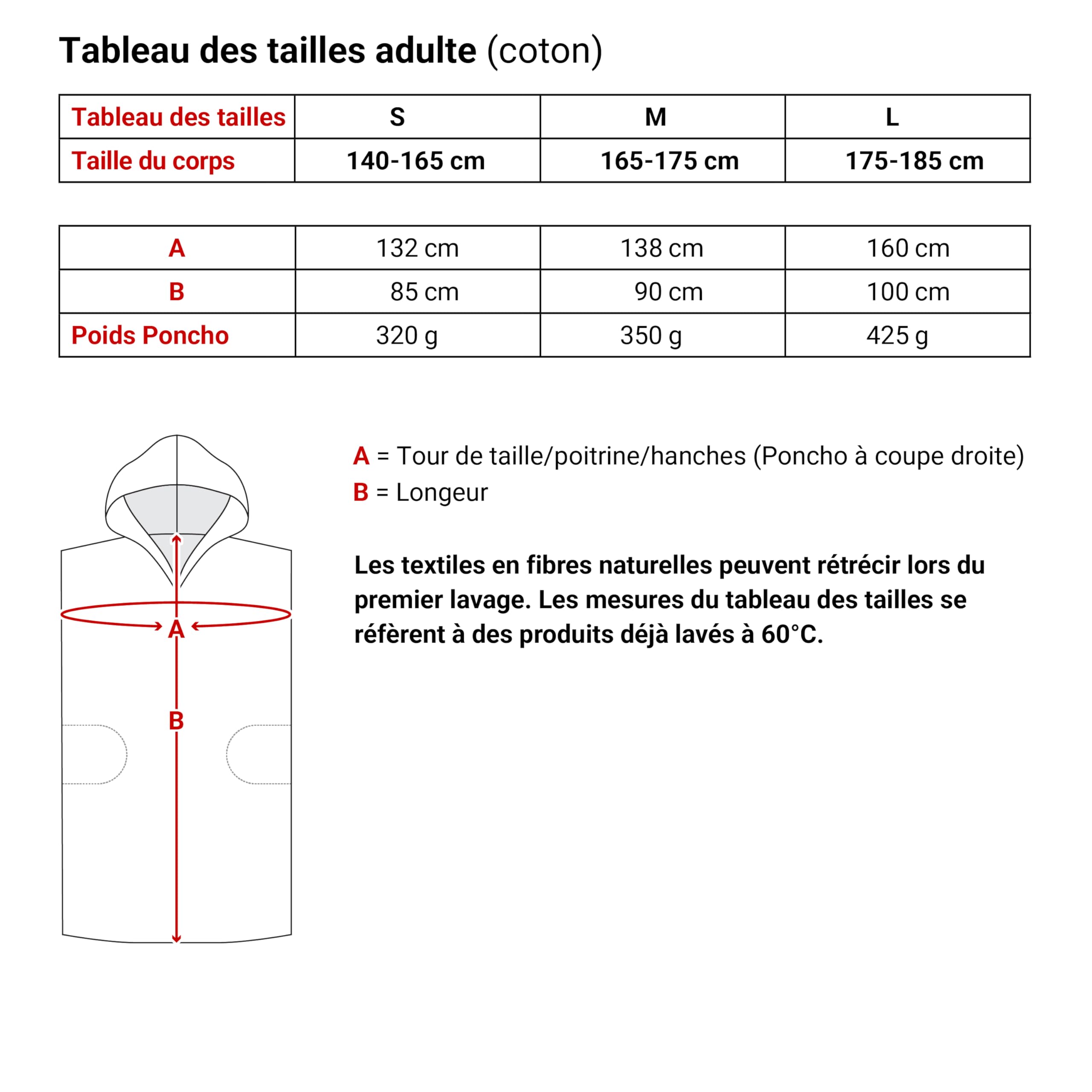 LeStoff Poncho de Bain Adulte, 100% Coton Bio, Bleu Marine, S | Poncho de surf à capuche et serviette de change pour plage, piscine et camping – léger, durable, absorbant, séchage rapide