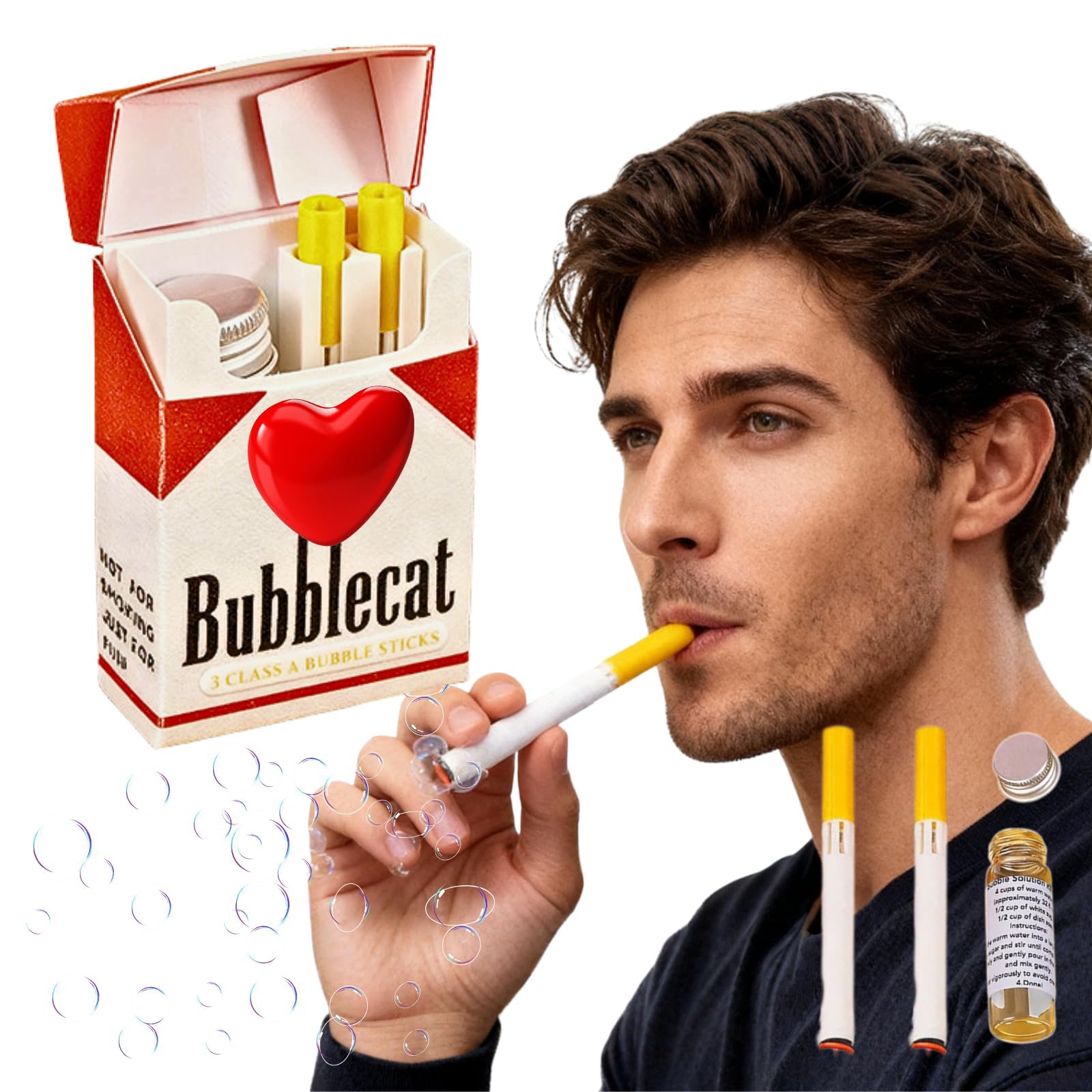fake cigarette bubble toy Bubble Cigarette Stress Relief Accessary Fake Cigarette Mini Bubble Blower  Bubble Sticks Relaxation in Pakistan