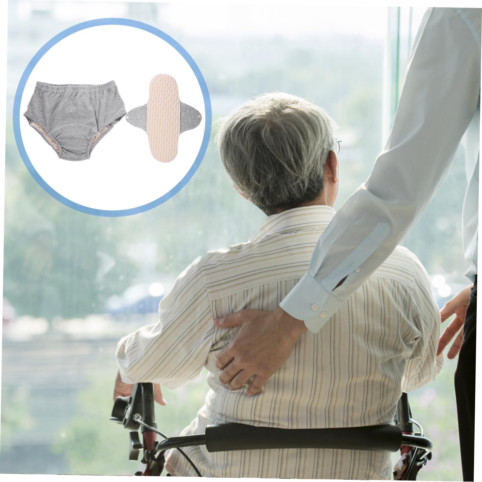 TOVINANNA 5pcs Elderly Diaper Adult Diaper Reusable Washable Cotton Underwear Leakproof for Men Women