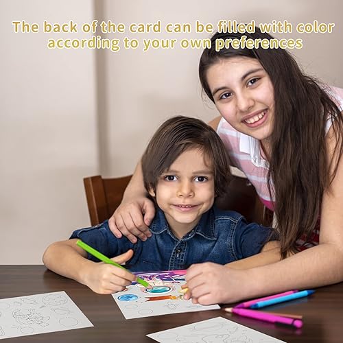 Miniatura 6 de OPUHOHR Juego de 3 juegos de arte mágico de papel para rascar, colorido libro de arte de dibujo mágico con 3 bolígrafos para rascar para cumpleaños,