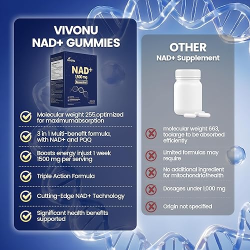 Miniatura 2 de Suplemento líquido Nad de 1500 mg, extra fuerte NAD+ con nicotinamida ribósido hidrógeno malato, fitosoma quercent, resveratrol, PQQ,