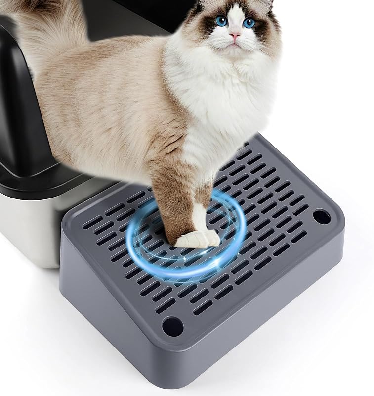 Degrau com Filtro para Caixa de Areia de Gatos Bartuke Cinza-Escuro