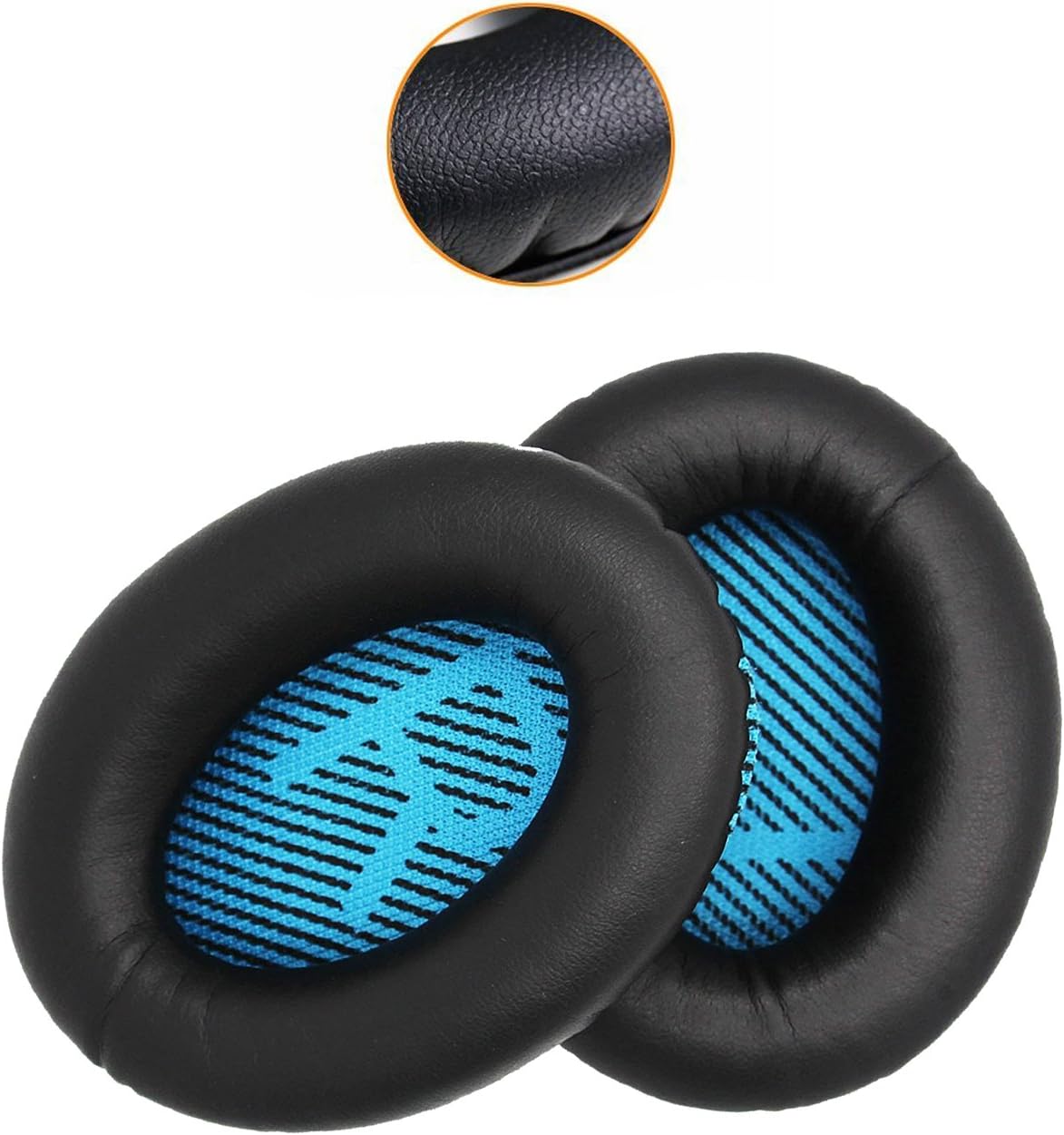 Ear Pad Replacement for Bose QuietComfort 2 15 25 35 Ear Cushion for QC2 QC15 QC25 QC35 AE 2 2i 2w with Soft Protein Leather Over-Ear Earpads (Style 2)