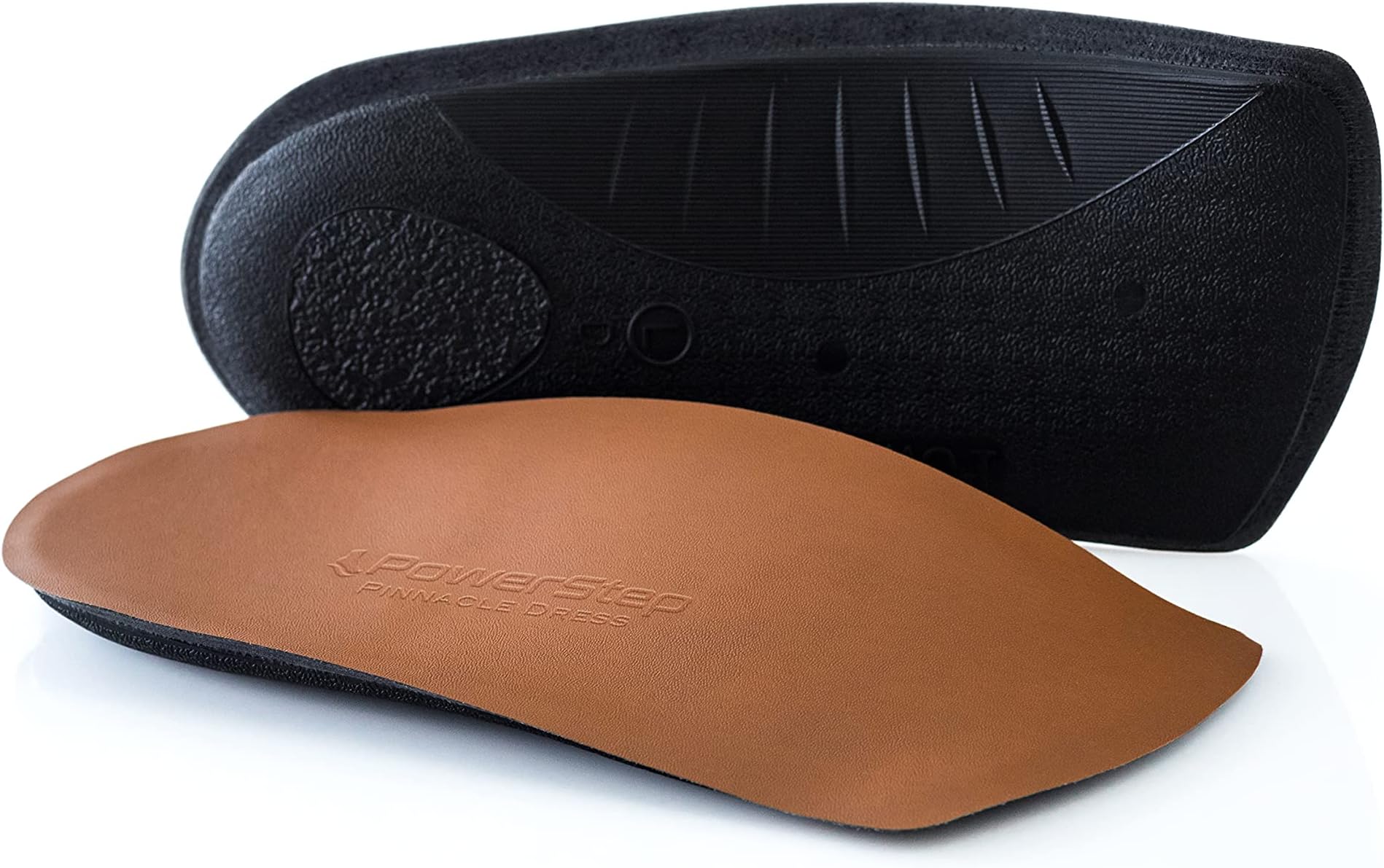 PowerStepPinnacle Dress 3/4 Orthotic Insoles, Arch Pain Relief for Tight Dress Shoes, Plantar Fasciitis Relief, Supports Pronation, Made in The USA (Men's 5-6.5 / Women's 7-8.5)