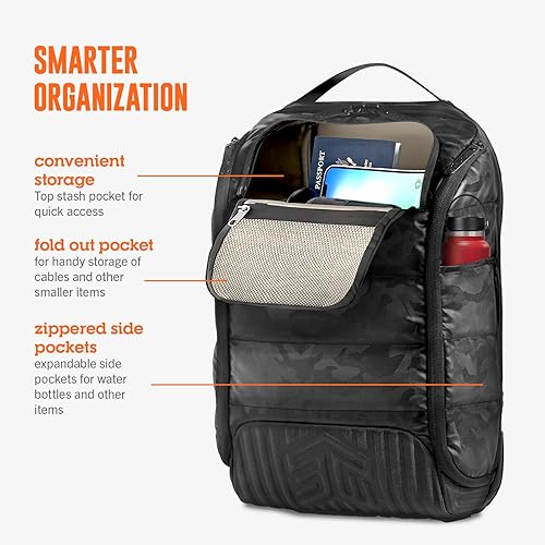 Miniatura 5 de STM Dux Mochila de 16 litros, delgada, resistente, cómoda, innovadora, versátil, mochila protectora de 360 grados para hombres y mujeres, se adapta