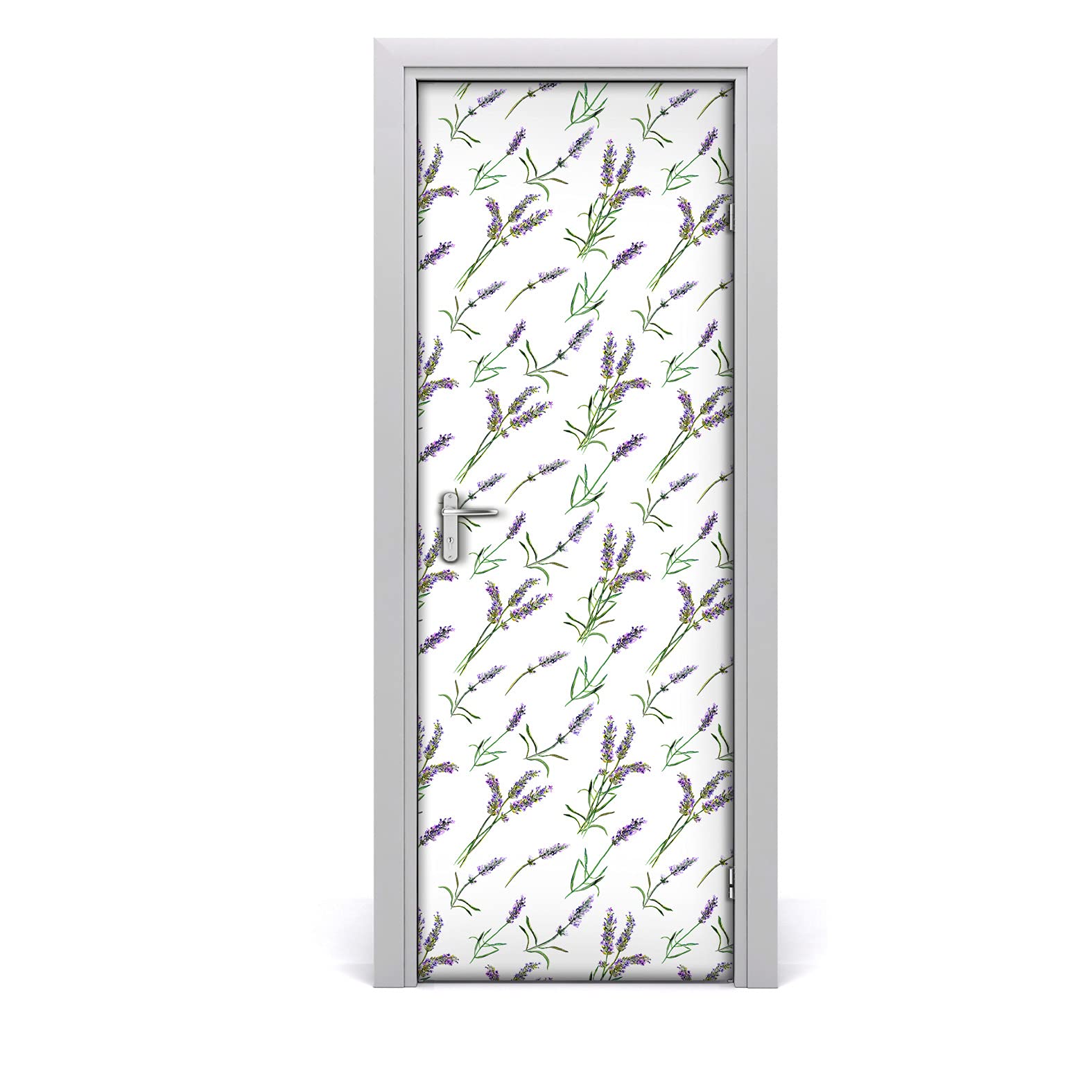 Autocollant de porte 85x200cm lavande pour creer une ambiance de salon
