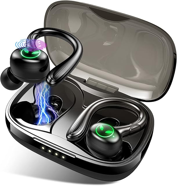 Wireless Headphones, Wireless Earbud Bluetoth with Mic, Bluetoth Earphones True Wireless Stereo Headphones in-Ear Built in Mic, IP7 Waterproof Sport Wireless Earphones, Touch Control, USB-C Charge