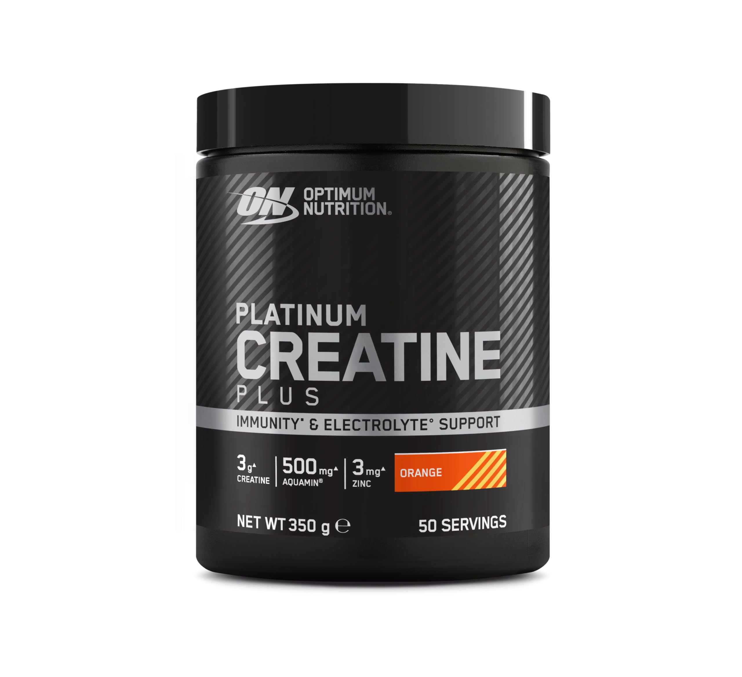 Optimum Nutrition Platinum Creatin Plus Pulver, Geschmack Orange, 350g, 50 Portionen
