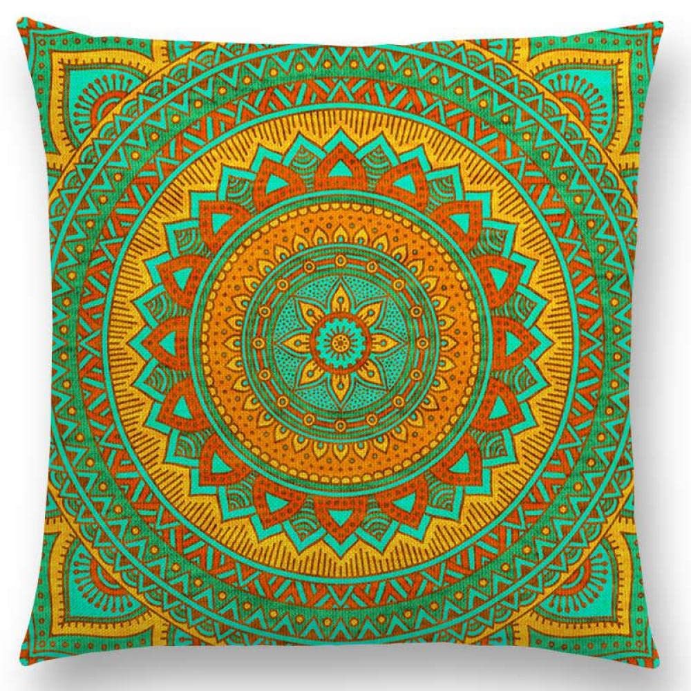 Throw Pillow Covers 2 Pack Mandala Boho Floral Pattern Cushion Cover Vintage Sofa Home Decor Throw Pillow Case-H