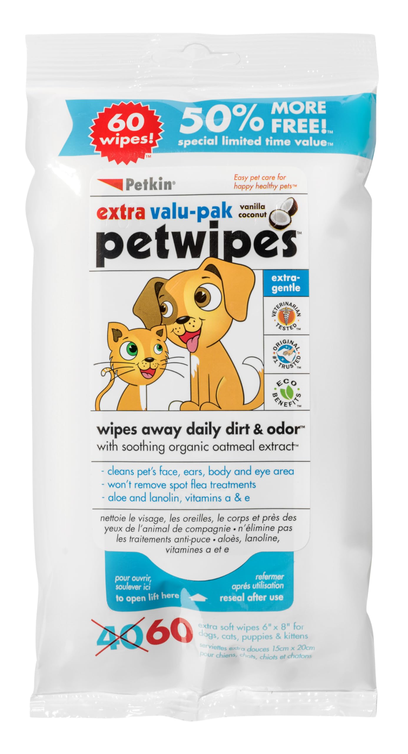 Petkin Eco pet Wipes